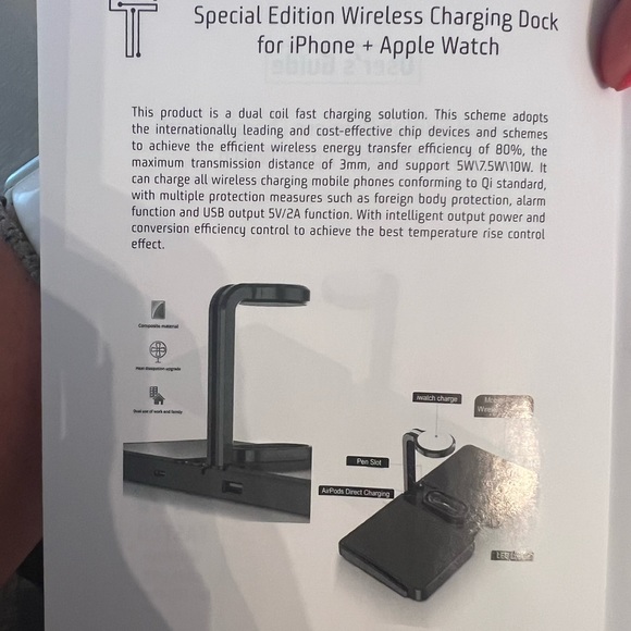 Wireless Charging Dock for IPhone and IWatch - NEW in box! - Picture 5 of 5